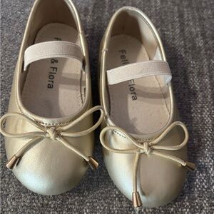 Gold Kids Ballet Flats